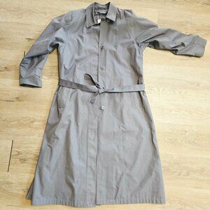 Vintage Mid Century London Fog Men’s Trench Coat – Grey – Size 8